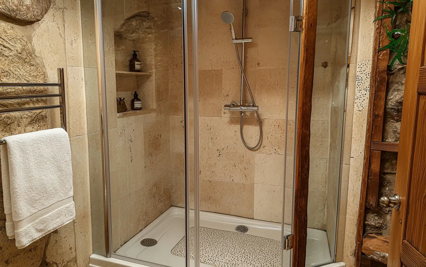 Changing single shower door