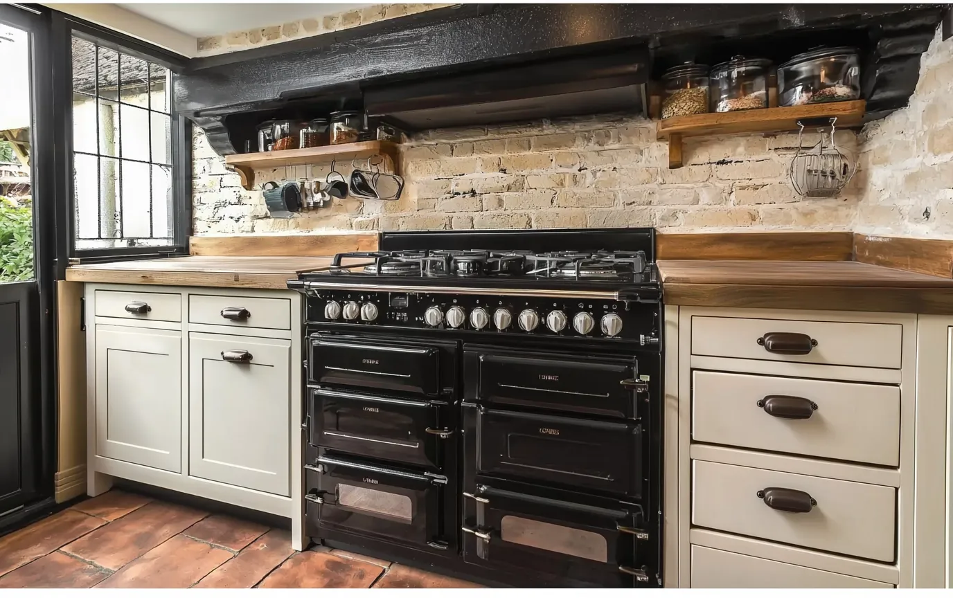 Half Double Oven Range Cooker 100cm deep cleaning